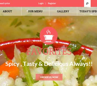 扁平化美食家o2o網(wǎng)店網(wǎng)頁模板